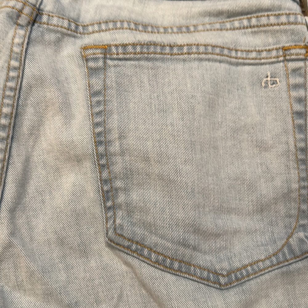 Rag and Bone Dre Low Rise Slim Boyfriend Distressed Jeans Edgewater Size 29 - Picture 12 of 14